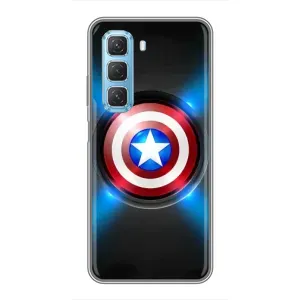 Чехол с Щитом Капитана Америки на Infinix Hot 50 5G (Яркий Щит Капитана)