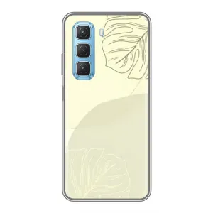 Чехол цветочный дизайн для Infinix Hot 50 5G (Зелёный фон)