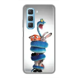 Силиконовый чехол с принтом Зоотрополіс для Infinix Hot 50 5G (Змея Зоо)
