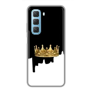 Чохол (Корона на чорному фоні) для Ініфінікс Хот 50 5G (Золота корона)