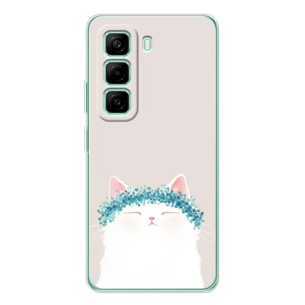 Чехол с рисунком «Белый котик» для Infinix Hot 50 Pro Plus Чехол с рисунком «Белый котик» для Infinix Hot 50 Pro Plus