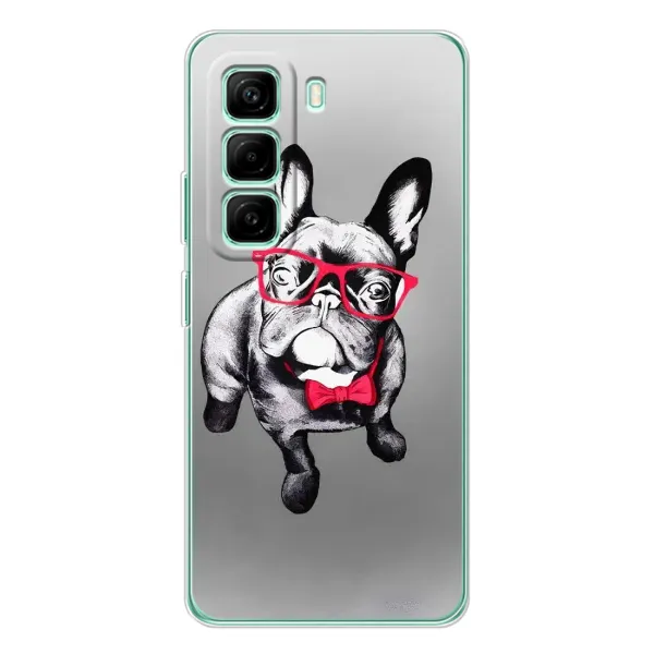 Чехол с рисунком «Бульдог в очках» для Infinix Hot 50 Pro Plus Чехол с рисунком «Бульдог в очках» для Infinix Hot 50 Pro Plus