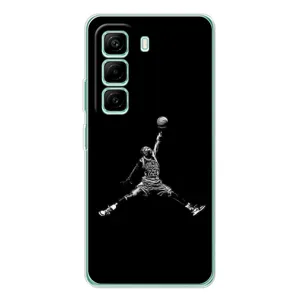 Силиконовый Чехол Nike Air Jordan на Иnфиникс Хот 50 Про Плюс (Джордан)