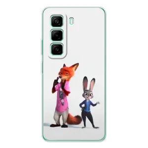Силиконовый чехол с принтом Зоотрополіс для Infinix Hot 50 Pro Plus (Джуди и Ник)