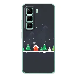 Силиконовый бампер на рождество для Infinix Hot 50 Pro Plus (Город зимний)