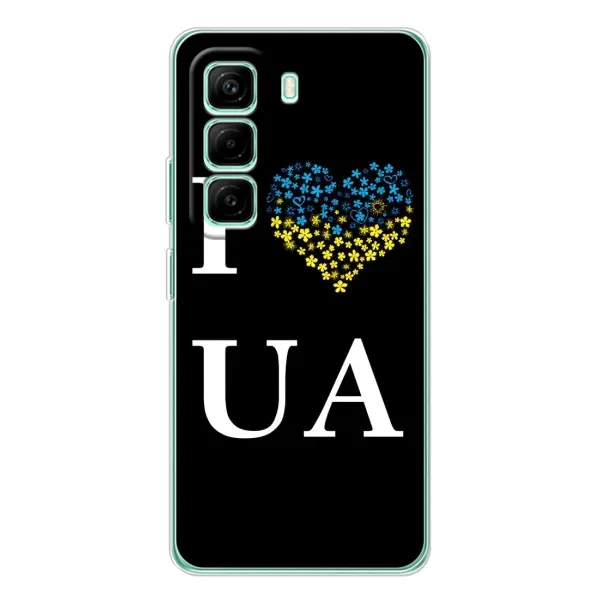 Чехол с рисунком «I Love UA» для Infinix Hot 50 Pro Plus Чехол с рисунком «I Love UA» для Infinix Hot 50 Pro Plus