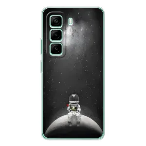 Силіконовый Чохол з принтом "Космонавти" на Infinix Hot 50 Pro Plus (Космонавт романтик)