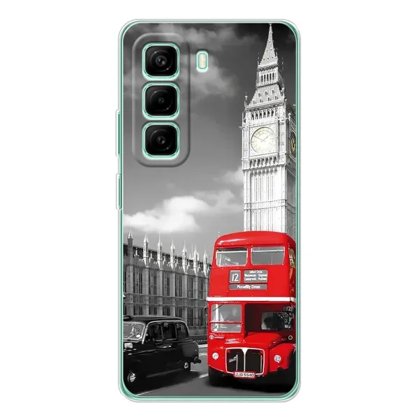 Чехол с рисунком «Красный автобус» для Infinix Hot 50 Pro Plus Чехол с рисунком «Красный автобус» для Infinix Hot 50 Pro Plus
