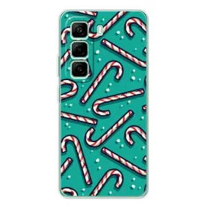 Силиконовый бампер на рождество для Infinix Hot 50 Pro Plus (Леденцы)