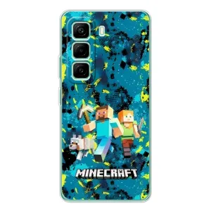 Чехлы для Infinix Hot 50 Pro Plus (Персонажи Майн Крафт) (Майнкрафт)
