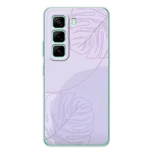 Чохол квітковий дизайн для Infinix Hot 50 Pro Plus (Монстера фіолетова)