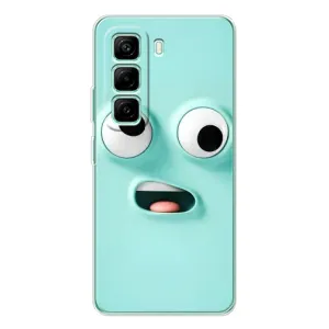 Силиконовые Чехлы (смешные стикеры) для Infinix Hot 50 Pro Plus (Забавное мятное лицо)