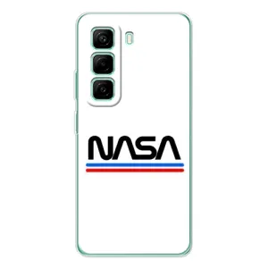 Силіконовый бампер з принтом "Наса" на Infinix Hot 50 Pro Plus (NASA на білому тлі)