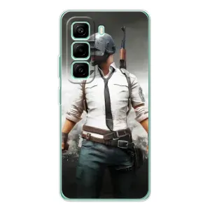 Силиконовый чехол с картинкой "Герой Pubg" на Infinix Hot 50 Pro Plus (Пабг)