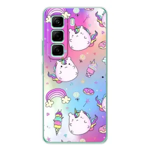 Чехол Unicorn на Infinix Hot 50 Pro Plus (Радуга и Единорог)