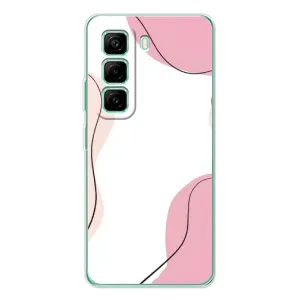 Чохол квітковий дизайн для Infinix Hot 50 Pro Plus (Рожевий фон)