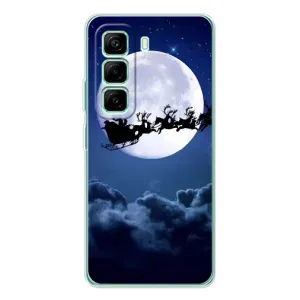 Чехол Санта Клаус для Infinix Hot 50 Pro Plus (Санта - луна)