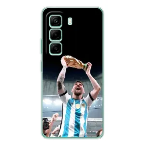 Чехлы Лео Месси Аргентина для Infinix Hot 50 Pro Plus (Счастливый Месси)