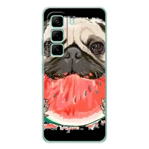Чехол (ТПУ) Милые собачки для Infinix Hot 50 Pro Plus (Смешной Мопс)