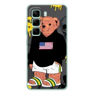 Чехлы Мишка Тедди для Иnфиникс Хот 50 Про Плюс (Teddy USA)