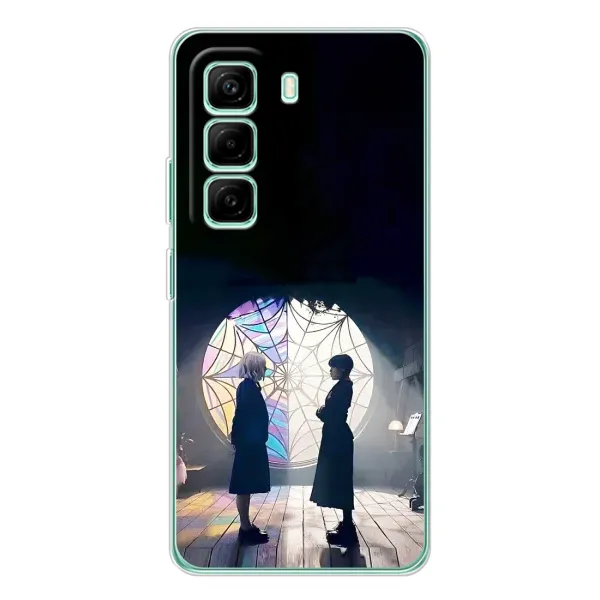 Чехол с рисунком «Уэнсдей и Энди» для Infinix Hot 50 Pro Plus Чехол с рисунком «Уэнсдей и Энди» для Infinix Hot 50 Pro Plus