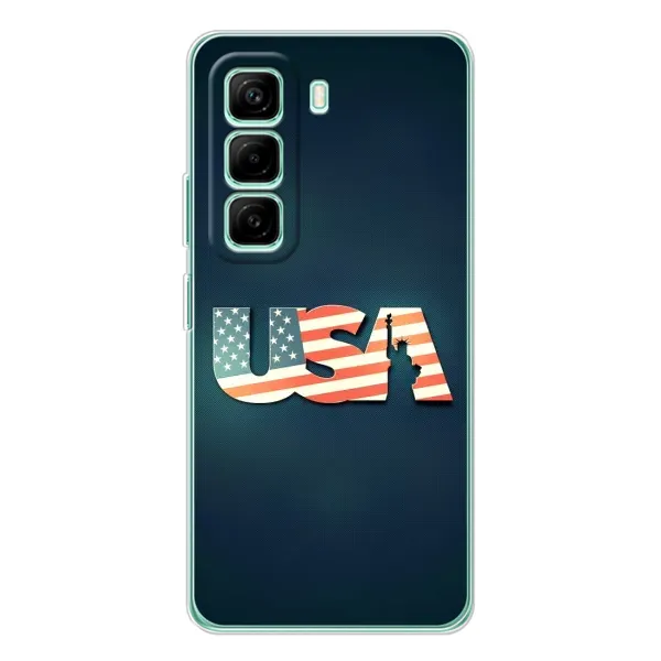 Чехол с рисунком «USA» для Infinix Hot 50 Pro Plus Чехол с рисунком «USA» для Infinix Hot 50 Pro Plus