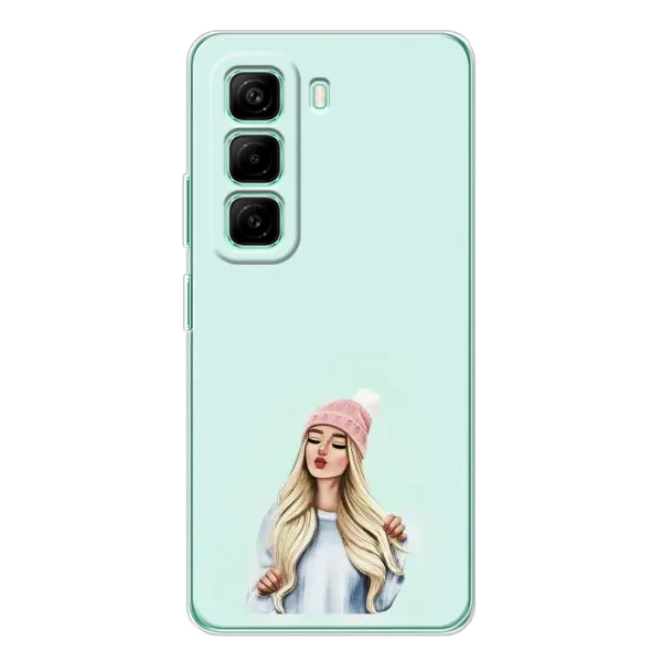 Чехол с рисунком «В шапке» для Infinix Hot 50 Pro Plus