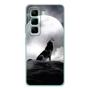 Чехол с Волком на Infinix Hot 50 Pro Plus (Волк и луна)