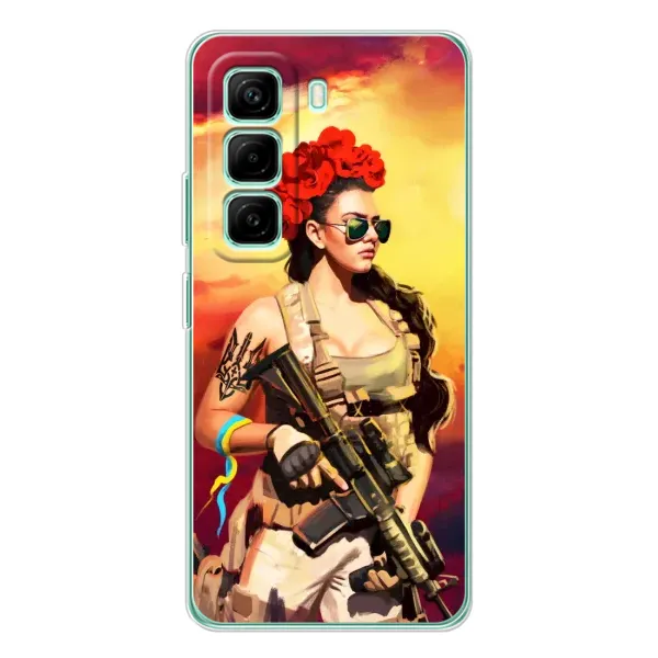 Чехол с рисунком «Женщина солдат» для Infinix Hot 50 Pro Plus Чехол с рисунком «Женщина солдат» для Infinix Hot 50 Pro Plus