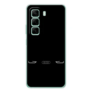 Силиконовый бампер с картинкой машины на Infinix Hot 50 Pro (Силует Audi)