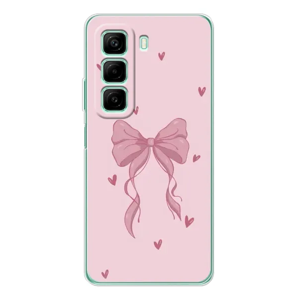Чехол с рисунком «Бант на розовом» для Infinix Hot 50 Pro Чехол с рисунком «Бант на розовом» для Infinix Hot 50 Pro