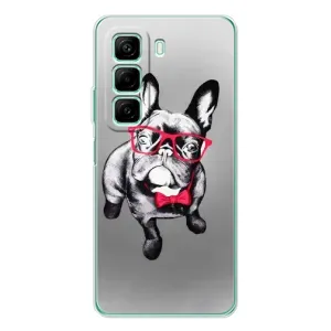 Чохол (ТПУ) Милі песики для Infinix Hot 50 Pro (Бульдог в окулярах)