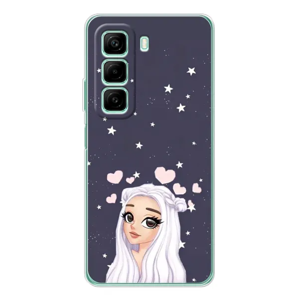 Чехол с рисунком «Девушка и сердечки» для Infinix Hot 50 Pro Чехол с рисунком «Девушка и сердечки» для Infinix Hot 50 Pro