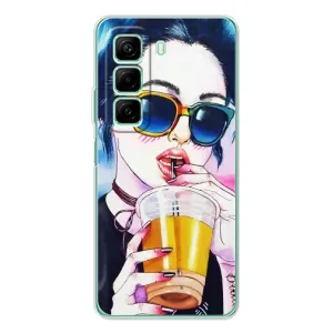 Чохол з картинкою Модні Дівчата Infinix Hot 50 Pro (Дівчина з коктейлем)