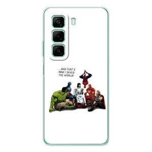 Чехлы для Infinix Hot 50 Pro (Для Христиан) (Иисус супергерой)