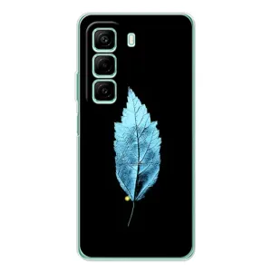 Чохол з картинками на чорному фоні для Infinix Hot 50 Pro (Листя)