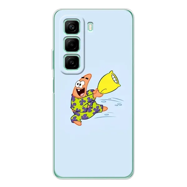 Чехол с рисунком «Патрик с подушкой» для Infinix Hot 50 Pro Чехол с рисунком «Патрик с подушкой» для Infinix Hot 50 Pro