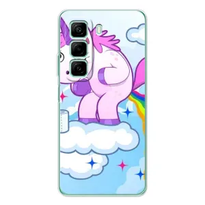 Чехол Unicorn на Infinix Hot 50 Pro (Радуга единорожка)