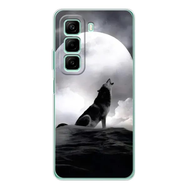 Чехол с рисунком «Волк и луна» для Infinix Hot 50 Pro Чехол с рисунком «Волк и луна» для Infinix Hot 50 Pro