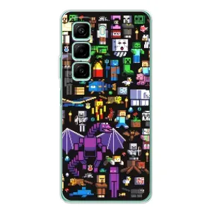 Чохол майнкрафт для Infinix Hot 50 Pro (Усі персонажі)
