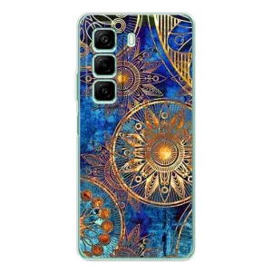 Чохли з сенсом на Infinix Hot 50 Pro (Золоті узори)