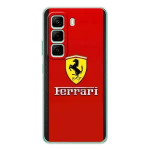 Силіконовий бампер з картинкою машини на Infinix Hot 50 (Ferrari Logo)