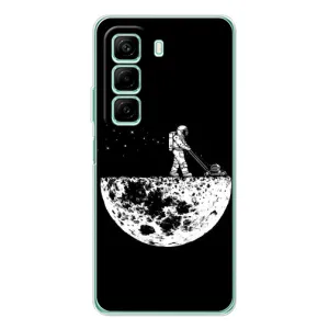 Силиконовый Чехол с принтом "Космонавты" на Infinix Hot 50 (Космонавт)