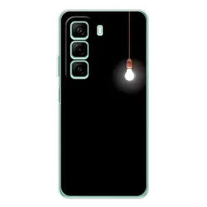 Чехол с картинками на черном фоне для Infinix Hot 50 (Лампочка)