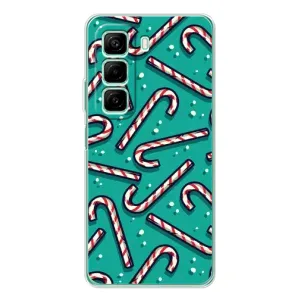 Силиконовый бампер на рождество для Infinix Hot 50 (Леденцы)