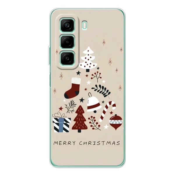 Чехол с рисунком «Merry Christmas» для Infinix Hot 50 Чехол с рисунком «Merry Christmas» для Infinix Hot 50