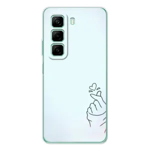 Чохол (Знак сердечка) для Infinix Hot 50 (Сердечко на блакитному)