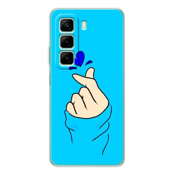Чехол с рисунком «Сердце на синем» для Infinix Hot 50 Чехол с рисунком «Сердце на синем» для Infinix Hot 50