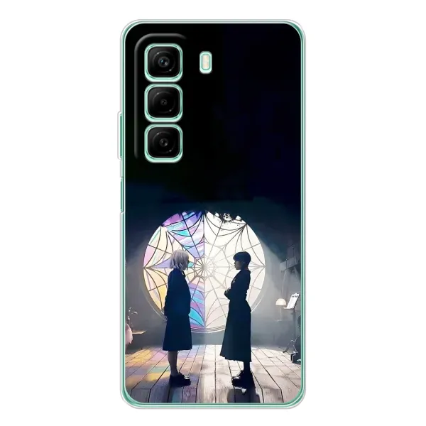 Чехол с рисунком «Уэнсдей и Энди» для Infinix Hot 50 Чехол с рисунком «Уэнсдей и Энди» для Infinix Hot 50
