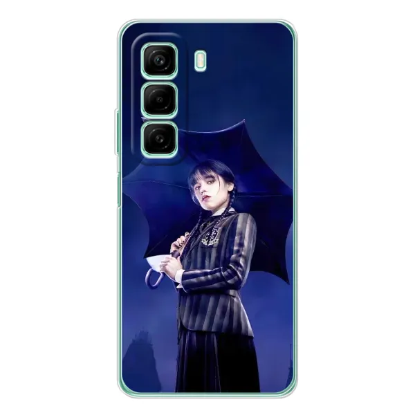 Чехол с рисунком «Уэнсдей с зонтом» для Infinix Hot 50 Чехол с рисунком «Уэнсдей с зонтом» для Infinix Hot 50